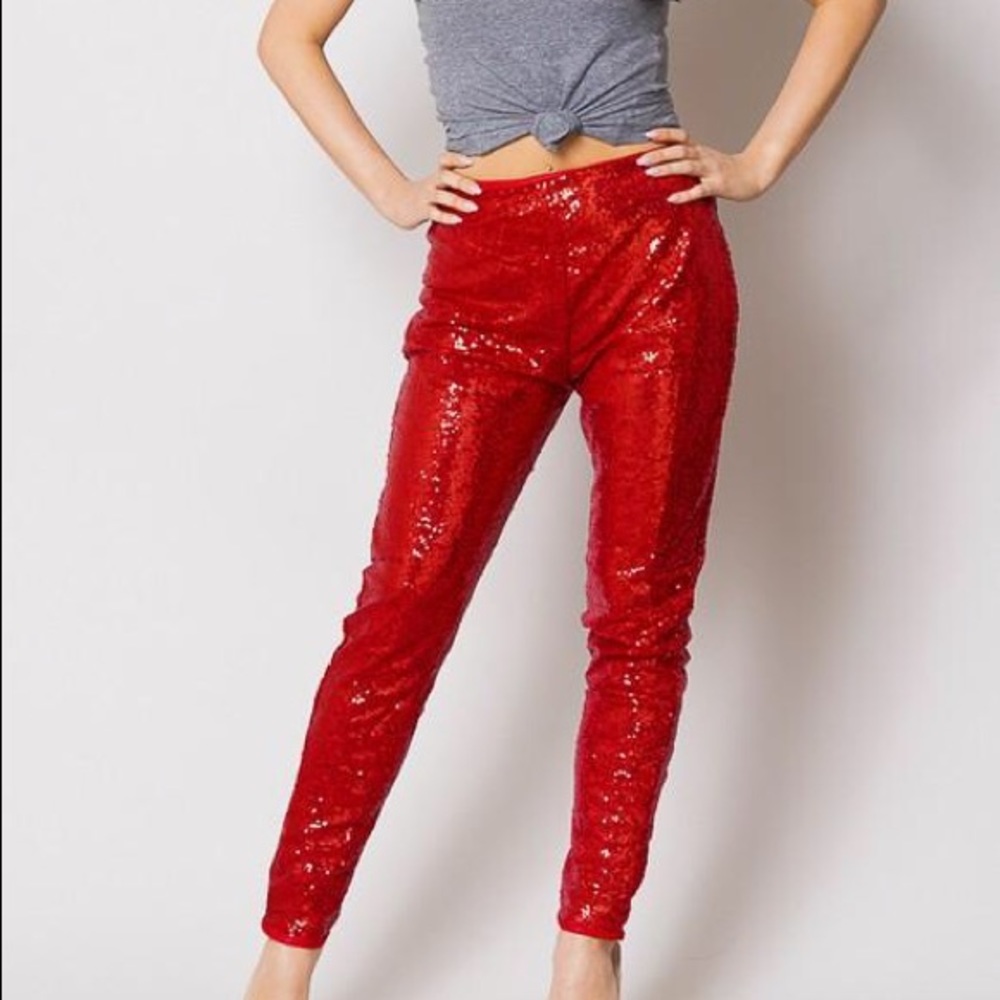 HIGH WAIST SKINNY HEM FULL LENGTH PANTS